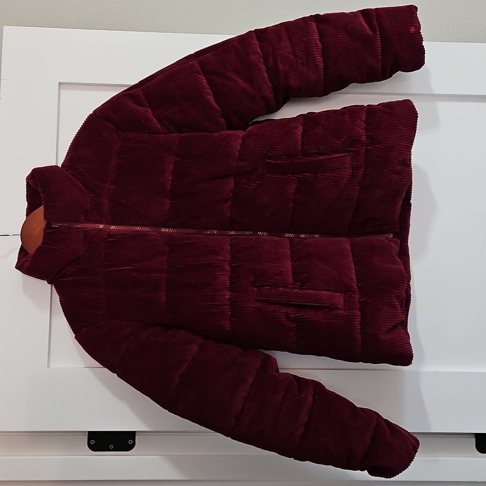 Old Navy Womens S Maroon Corduroy Jacket